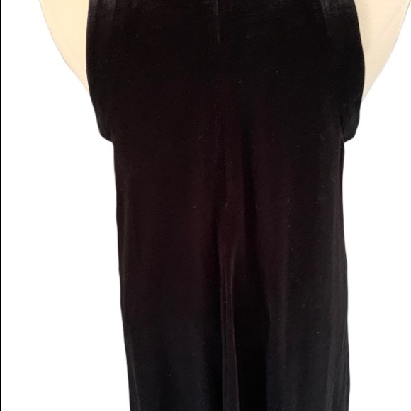 Betsey Johnson Black Velour Trapeze Dress Size 12 - Picture 2 of 7